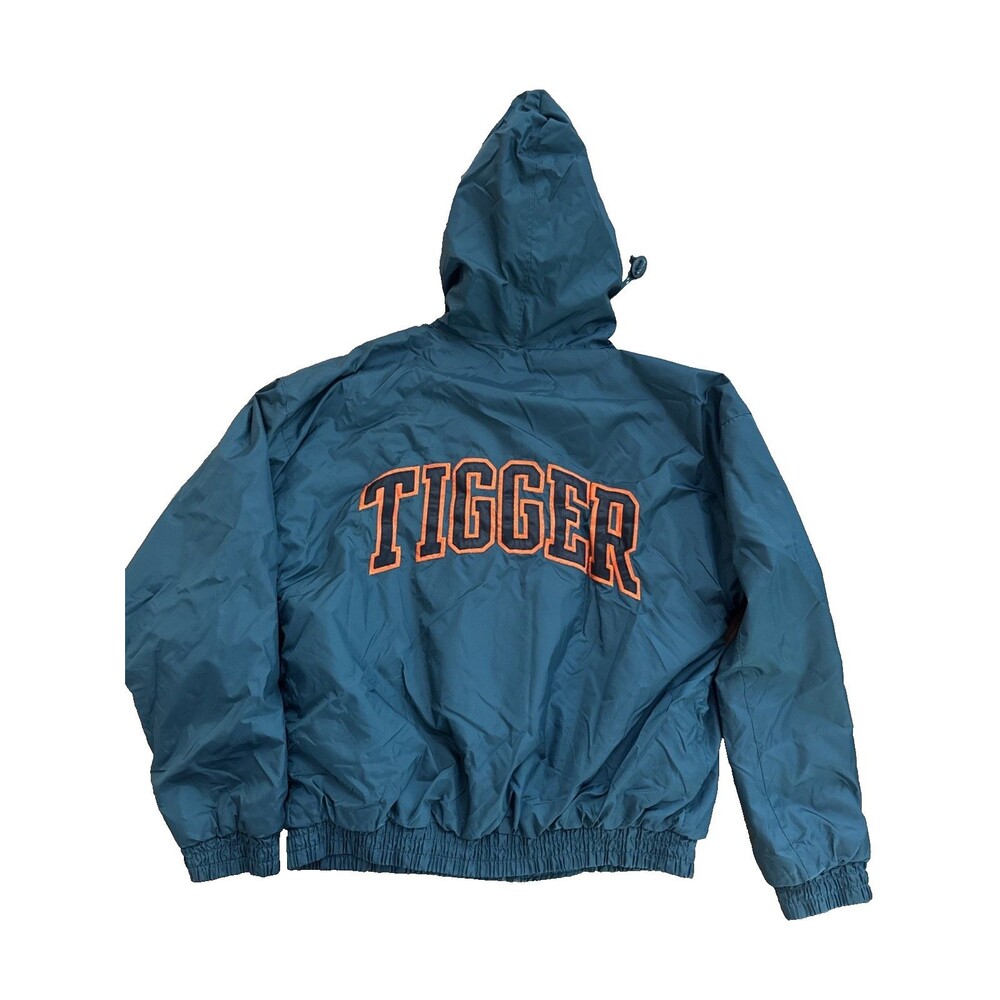 Vintage Y2K Disney Store Tigger Green Windbreaker Jacket With Spellout Size Med - Picture 5 of 7
